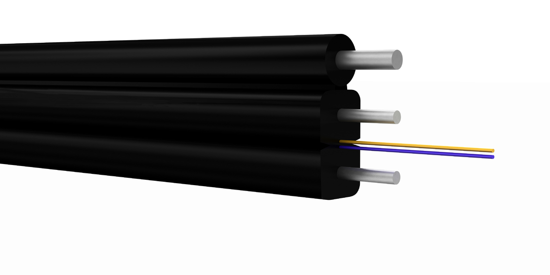 공기 FTTH 자체 지원 광섬유 드롭 케이블 내부 및 외부 사용