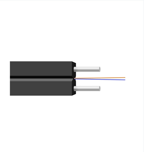 GJXH 2 코어 FTTH 실내 LZSH 껍질 광섬유 케이블 드롭 케이블