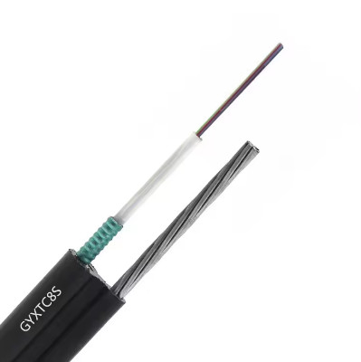 오버헤드 공기 광섬유 케이블 2 4 6 8 10 12 코어 자부지 철강 테이프 Gyxtc8s 케이블
