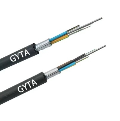 야외 지하 케이블 GYTA 144 코어 광섬유 케이블 느슨 파이프 스트랜드 장갑