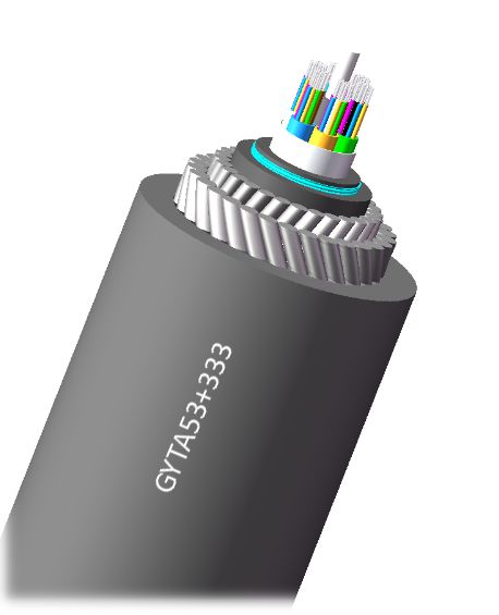 GYTA53+333 직접 묻힌 광섬유 케이블 2-144 코어