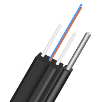 단일 모드 4 코어 실내 G657A Lszh 광섬유 케이블 외관 FTTH 드롭 케이블